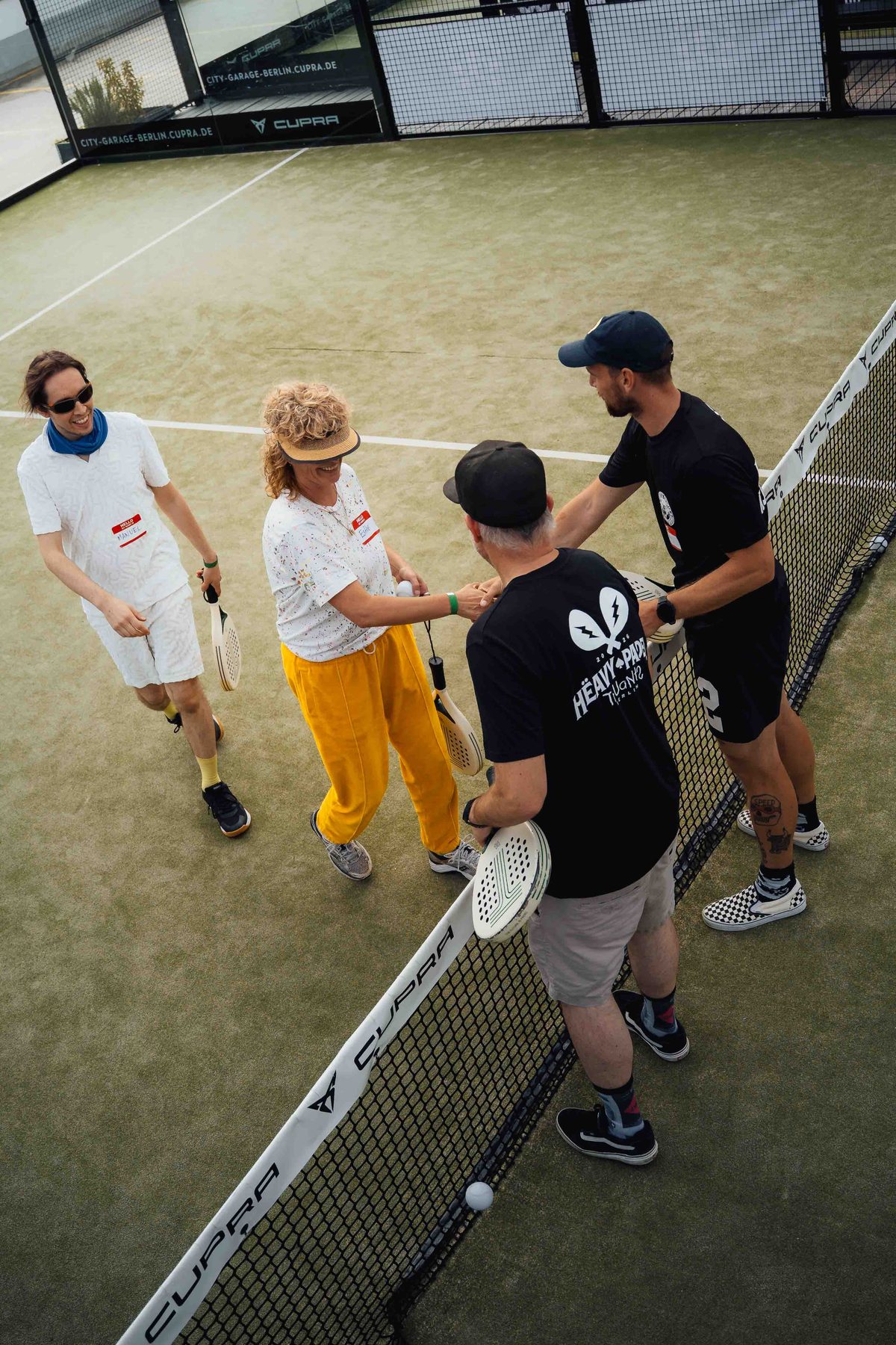 A player sharing a light-hearted moment during the tournament