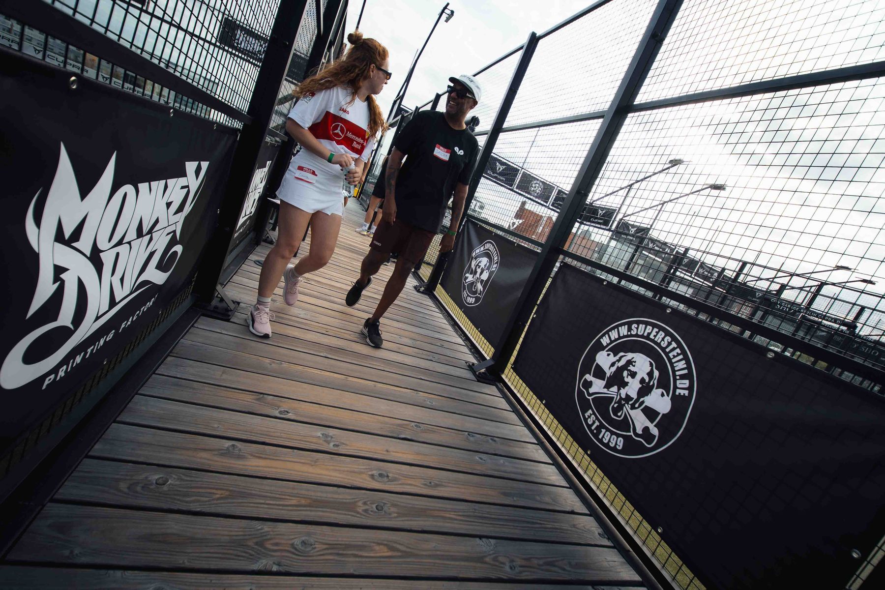 Players walking onto the court at Heavy Padel Truants 2026