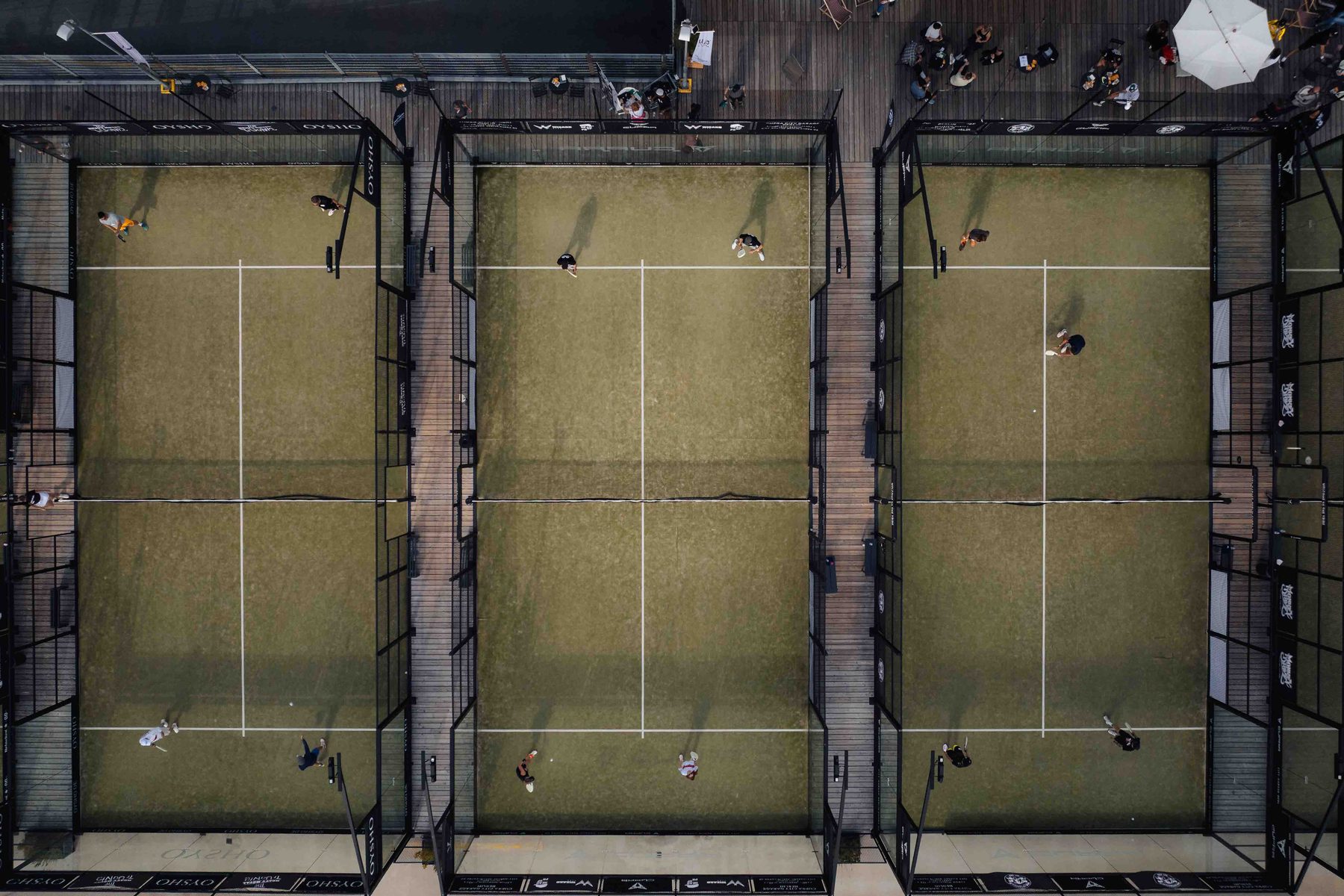 Aerial view of the Heavy Padel Truants courts in Berlin